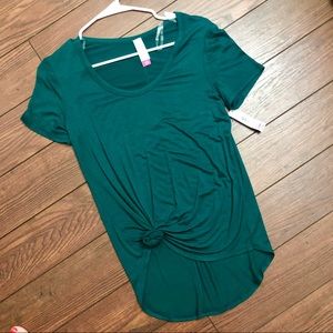 Jersey tie front top